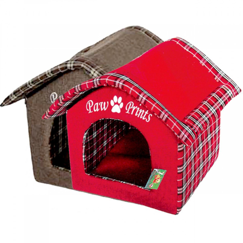 Culcusuri si saltele pisici - CULCUS CASUTA TEXTILA PENTRU CAINI SI PISICI PAW 42 X 39 X 40CM/8917-1411A/A