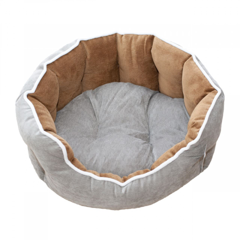 Culcusuri si saltele pisici - CULCUS CATIFEA PENTRU CAINI SI PISICI GRI-MARON 75 X 65 X 24 CM/ 9247-2021A