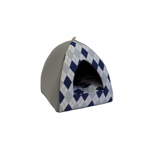 Culcusuri si saltele caini - CULCUS TEXTIL PENTRU CAINI SI PISICI IGLU VEGA L CU ROMBURI 43x43x38/60003912