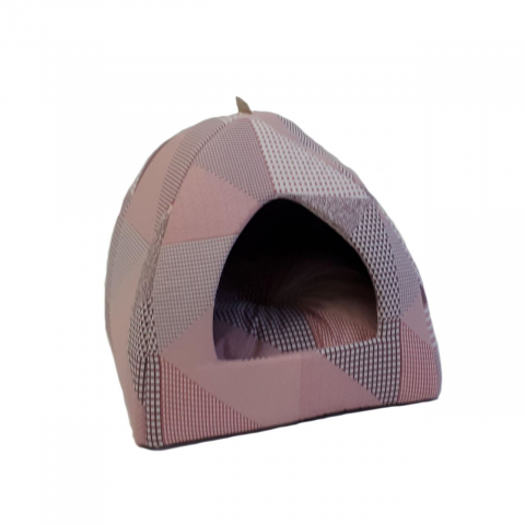 Culcusuri si saltele caini - CULCUS TEXTIL PENTRU CAINI SI PISICI IGLU VEGA L PINK 43x43x38/60003912