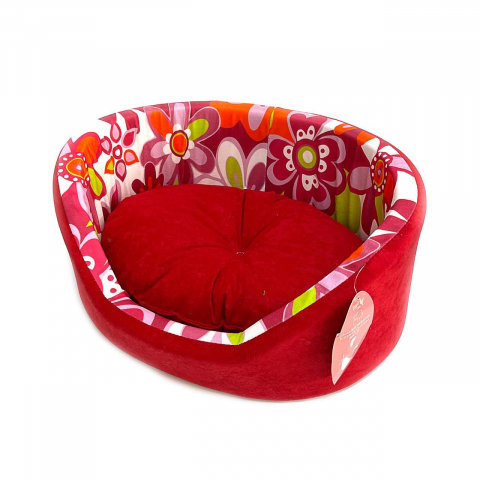 Culcusuri si saltele pisici - CULCUS TEXTIL PENTRU CAINI SI PISICI TAURUS 3 RED 51x61x20 CM