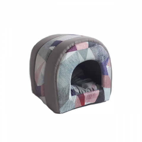 Culcusuri si saltele pisici - CULCUS TEXTIL PENTRU CAINI SI PISICI TUNEL TAU GEO VIOLA 42x38x38 CM