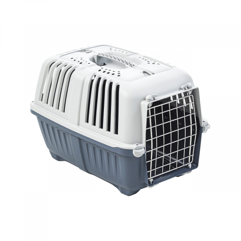 Custi transport caini - CUSCA TRANSPORT PENTRU CAINI SI PISICI MPS PRATIKO 1 METAL DARK BLUE 48x31x33(h)cm