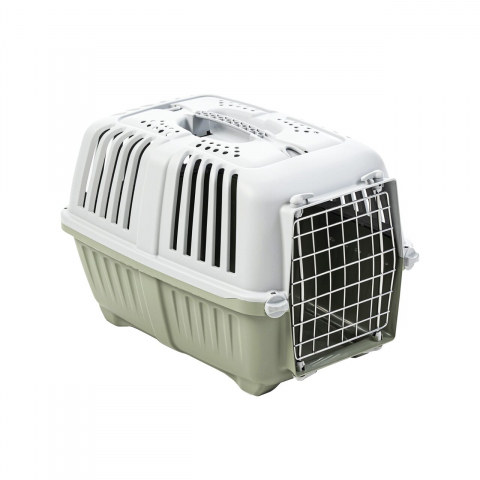 Custi transport caini - CUSCA TRANSPORT PENTRU CAINI SI PISICI MPS PRATIKO 1 METAL OLIVE GREEN 48x31x33(h)cm