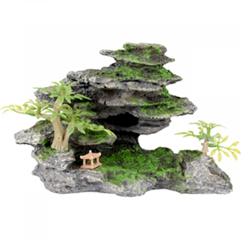 Acvaristica - DECOR ACVARIU ROCA CU MUSCHI MARE 17X9X10CM/410233