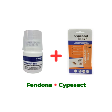 Insecticide - Insecticid concentrat muște și țânțari, fără miros, Fendona 50ml + Insecticid concentrat Cypesect Caps 10 ml, fără miros, eficient contra gândacilor, ploșnițelor și puricilor