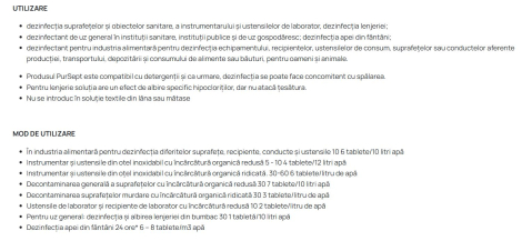 DEZINFECTANT SUPRAFETE, APA FANTANI, PURSEPT 200 CP [1]