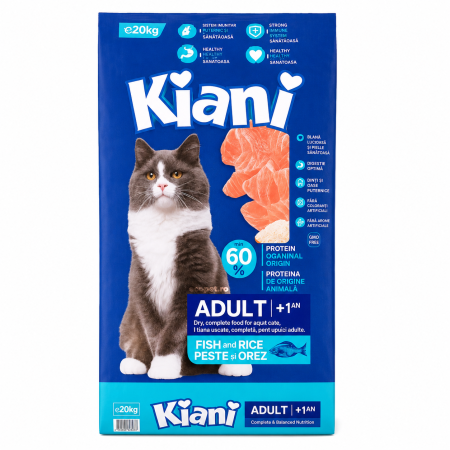 Hrana Uscata Pisici Adulte - Hrană uscată pisici, Kiani, 20kg