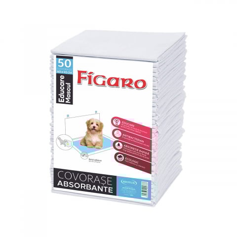 Covorase caini - FIGARO EDUCARE MASCUL COVOR ABSORBANT PENTRU CAINI 60x45CM(50BUC/PCH)