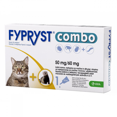 Antiparazitare externe pisici - Pipete antiparazitare, purici, capuse, FYPRYST COMBO CAT 50 MG*3 PIP