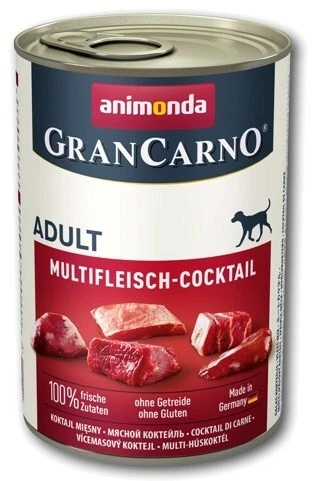 Câini - Conservă pentru câini cu cocktail de carne GranCarno 400 gr