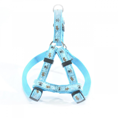 Zgarzi, lese, hamuri caini - HAM PENTRU CAINI NYLON MOL CU MODEL LIGHT BLUE CLICK 15MM*30-50CM/L2602.15050B