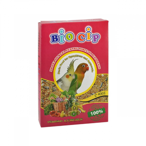 Hrana nimfe - HRANA COMPLETA BIOCIP PENTRU NIMFE SI AGAPORNIS 400G