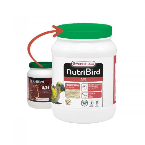 Hrana pasari exotice - HRANA COMPLETA VERSELE LAGA NUTRIBIRD A21 PENTRU HRANIREA MANUALA A PASARILOR EXOTICE 800 G
