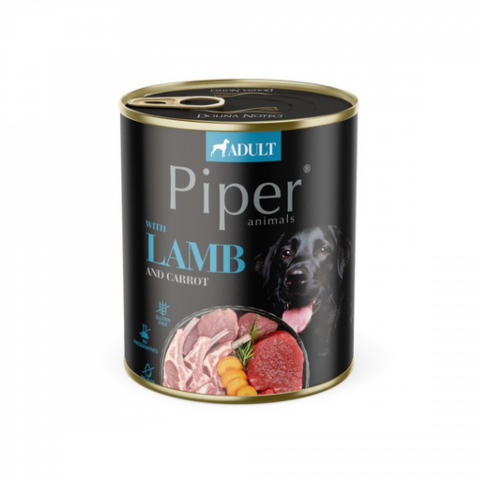 Caini - Hrana umeda pentru caini adulti, Piper carne de miel si morcovi, 800 gr