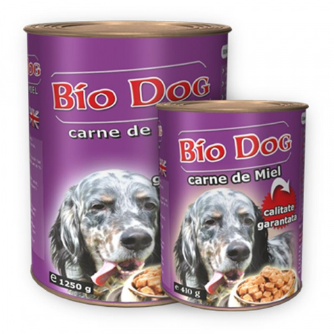 Hrana umeda caini - HRANA UMEDA PENTRU CAINI BIODOG MIEL 1250GR (12BUC/BAX)