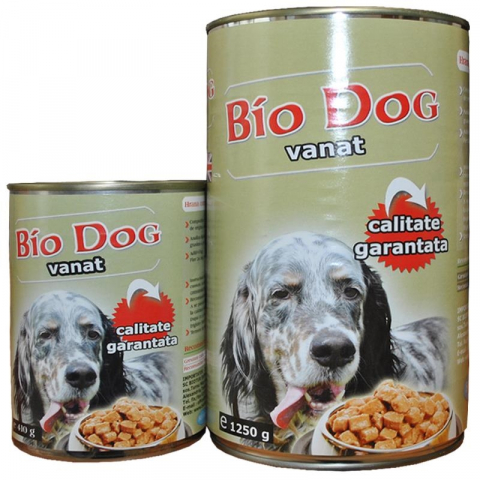 Hrana umeda caini - HRANA UMEDA PENTRU CAINI BIODOG VANAT 410GR (24BUC/BAX)