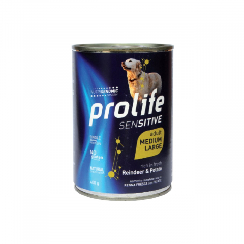 Hrana umeda - HRANA UMEDA PENTRU CAINI PREMIUM PROLIFE DOG ADULT MEDIUM/LARGE SENSITIVE REN &amp;CARTOF CV 400GR