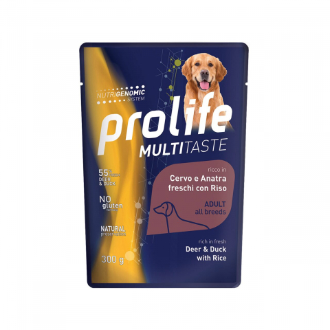 Hrana umeda caini - HRANA UMEDA PENTRU CAINI PREMIUM PROLIFE DOG PLIC CERB/RATA/OREZ 300 G