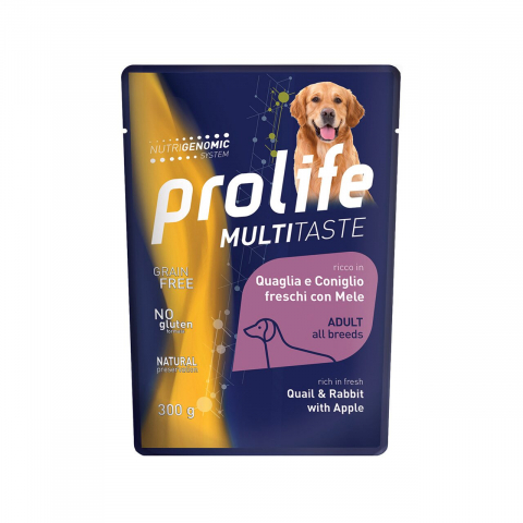 Plicuri caini - HRANA UMEDA PENTRU CAINI PREMIUM PROLIFE DOG PLIC PREPELITA/IEPURE/MAR 300 G