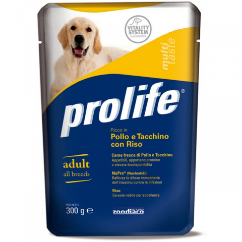 Hrana umeda caini - HRANA UMEDA PENTRU CAINI PREMIUM PROLIFE DOG PLIC PUI/CURCAN/OREZ 300 GR