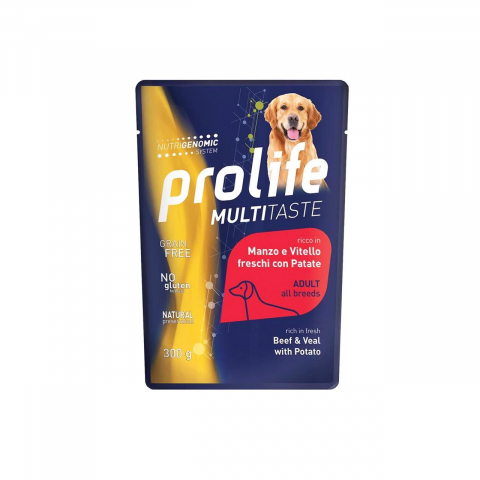 Plicuri caini - HRANA UMEDA PENTRU CAINI PREMIUM PROLIFE DOG PLIC VITA/CARTOF 300G