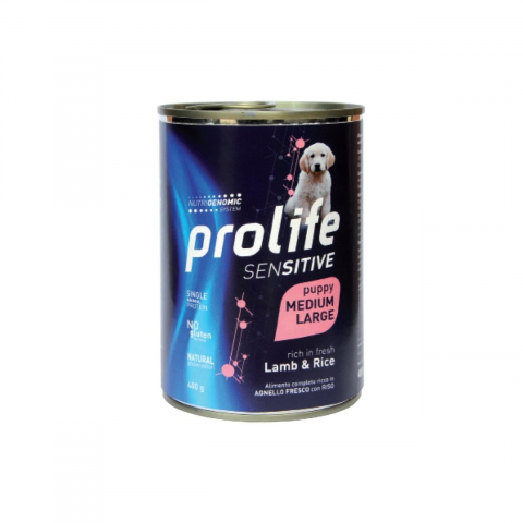 Hrana umeda - HRANA UMEDA PENTRU CAINI PREMIUM PROLIFE DOG PUPPY MEDIUM/LARGE SENSITIVE MIEL&amp;OREZ CV 400GR