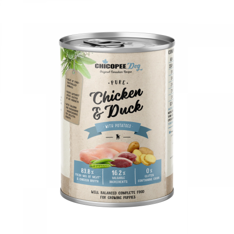 Hrana umeda caini - HRANA UMEDA PENTRU CAINI SUPER PREMIUM CHICOPEE JUNIOR PUI&amp;RATA 400G