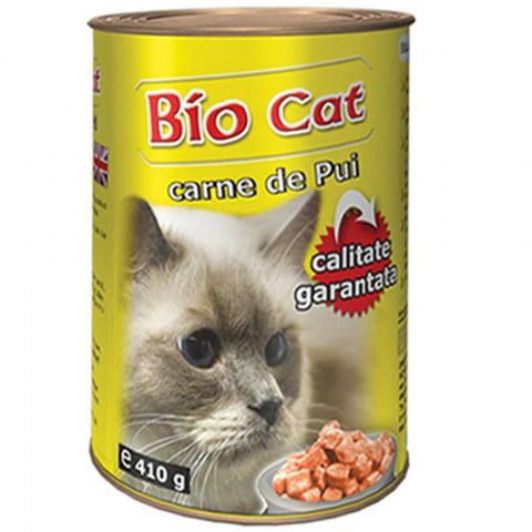 Pisici adulte - HRANA UMEDA PENTRU PISICI BIOCAT PUI 410GR (24/BAX)