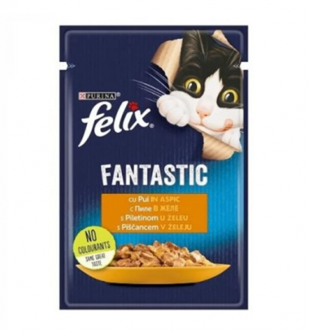 Pisici adulte - Hrana umeda pentru pisici Felix Fantastic cu pui 85 gr