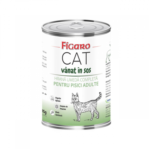 Hrana umeda pisici - HRANA UMEDA PENTRU PISICI FIGARO CAT VANAT IN SOS CONSERVA 415G