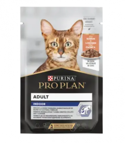 Promotii pisici - Hrana umeda pentru pisici Pro Plan Nutrisavour indoor cu somon in sos 85 gr