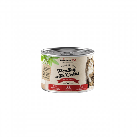 Pisici adulte - HRANA UMEDA PENTRU PISICI SUPER PREMIUM CHICOPEE PUI&amp;CRABI PATE 195G