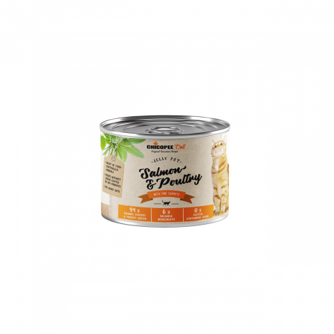 Pisici adulte - HRANA UMEDA PENTRU PISICI SUPER PREMIUM CHICOPEE SOMON&amp;PUI JELEU 195G