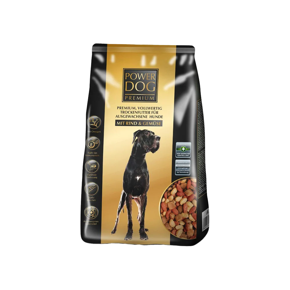 Hrana Uscata Caine Adult - Hrană uscată câini adulți, Power Dog, vită, legume, 10kg