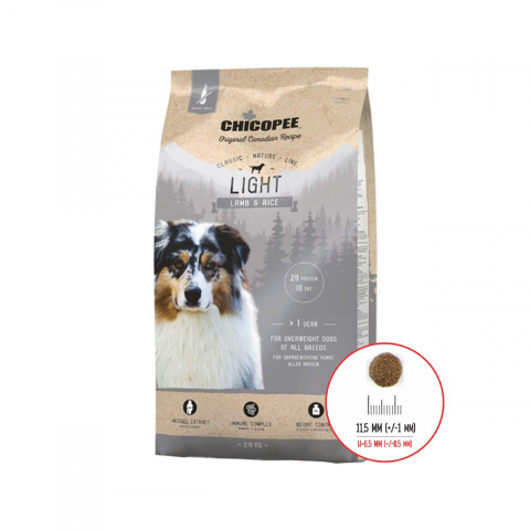 Caine adult - HRANA USCATA PENTRU CAINI SUPER PREMIUM CHICOPEE CNL LIGHT LAMB&amp;RICE 2KG