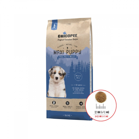 Caine junior - HRANA USCATA PENTRU CAINI SUPER PREMIUM CHICOPEE CNL MAXI PUPPY POULTRY&amp;MILLET 15KG