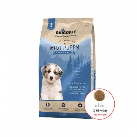 Caine junior - HRANA USCATA PENTRU CAINI SUPER PREMIUM CHICOPEE CNL MAXI PUPPY POULTRY&amp;MILLET 2KG