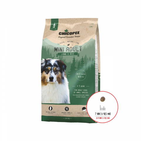 Caine adult - HRANA USCATA PENTRU CAINI SUPER PREMIUM CHICOPEE CNL MINI ADULT LAMB&amp;RICE 2KG