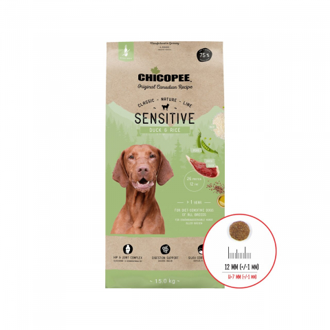 Caine adult - HRANA USCATA PENTRU CAINI SUPER PREMIUM CHICOPEE CNL SENSITIVE DUCK&RICE 15KG