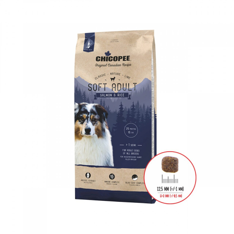 Caine adult - HRANA USCATA PENTRU CAINI SUPER PREMIUM CHICOPEE CNL SOFT ADULT SALMON&amp;RICE 2KG