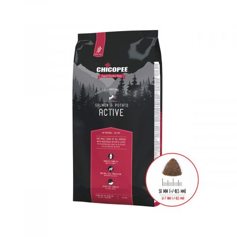 Caine adult - HRANA USCATA PENTRU CAINI SUPER PREMIUM CHICOPEE HNL ACTIVE SALMON&amp;POTATO 12KG