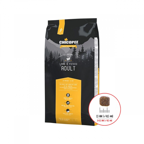 Caine adult - HRANA USCATA PENTRU CAINI SUPER PREMIUM CHICOPEE HNL ADULT LAMB&amp;POTATO 2KG