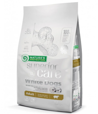 Caine adult - Hrana uscata pentru caini Superior Care White Dogs Lamb Adult Small&Mini Breeds