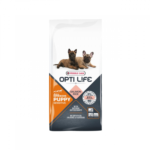 Caini - HRANA USCATA PENTRU CAINI VERSELE LAGA OPTI LIFE PUPPY SALMON&amp;RICE 12.5KG