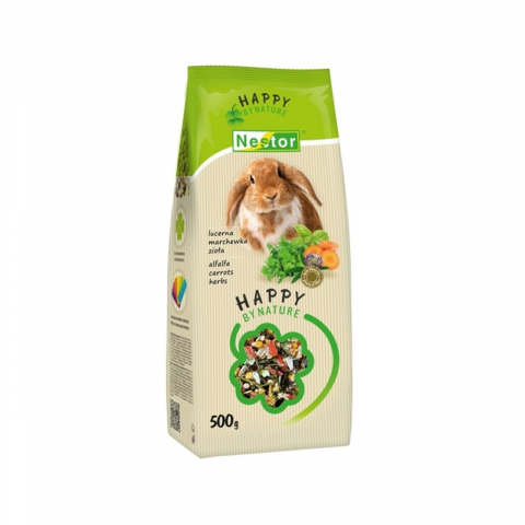 Hrana rozatoare - HRANA USCATA PENTRU IEPURI NESTOR HAPPY BY NATURE 500G