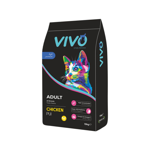 Mostră 100g hrană uscată cu pui pentru pisici VIVO [1]