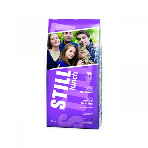 Pisici sterilizate - HRANA USCATA PENTRU PISICI STERILIZATE GOLOSI STILL LUNCH CU PUI SI CURCAN 15KG