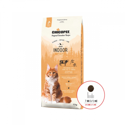 Hrana uscata pisici - HRANA USCATA PENTRU PISICI SUPER PREMIUM CHICOPEE CNL ADULT INDOOR BEEF 15KG