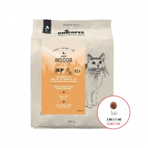 Pisici adulte - HRANA USCATA PENTRU PISICI SUPER PREMIUM CHICOPEE CNL ADULT INDOOR BEEF 400G